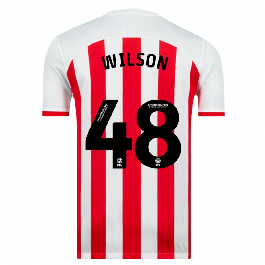 Niño Fútbol Camiseta Callum Wilson #48 Blanco 1ª Equipación 2023/24