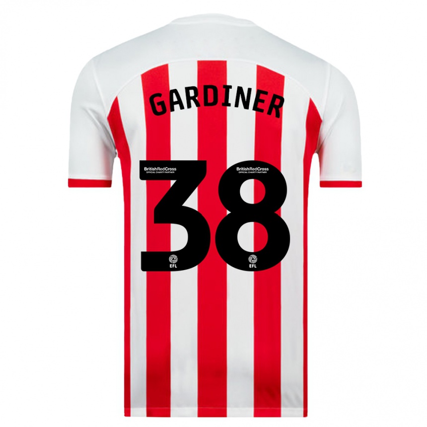 Niño Fútbol Camiseta Harry Gardiner #38 Blanco 1ª Equipación 2023/24