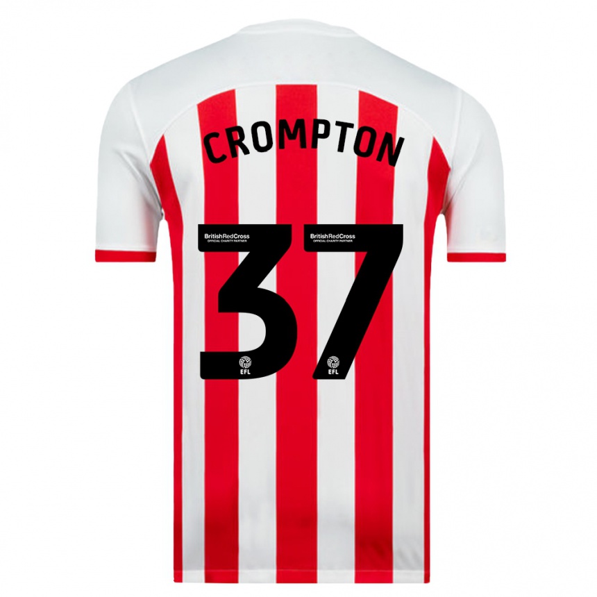 Niño Fútbol Camiseta Ben Crompton #37 Blanco 1ª Equipación 2023/24