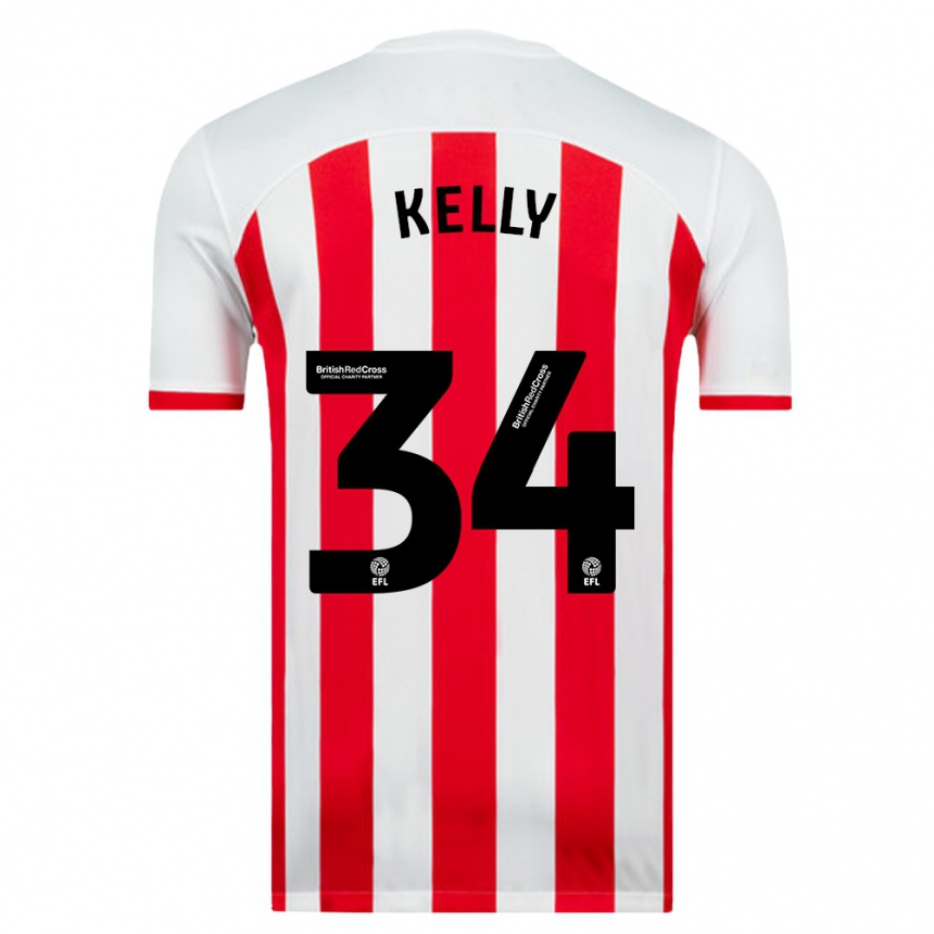 Niño Fútbol Camiseta Caden Kelly #34 Blanco 1ª Equipación 2023/24