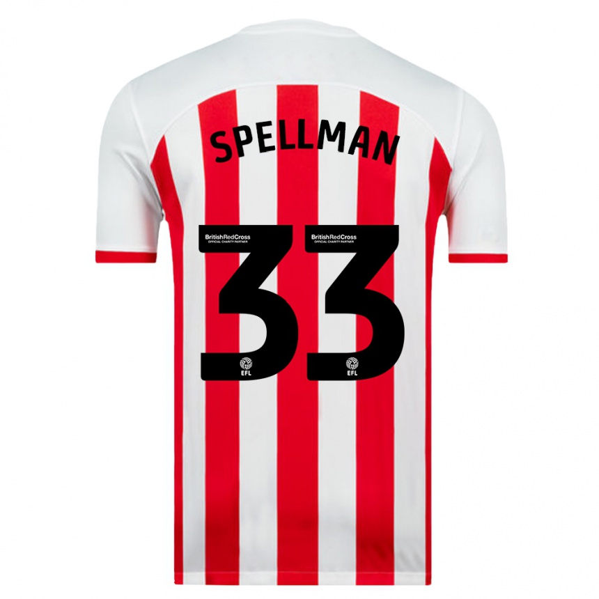 Niño Fútbol Camiseta Michael Spellman #33 Blanco 1ª Equipación 2023/24