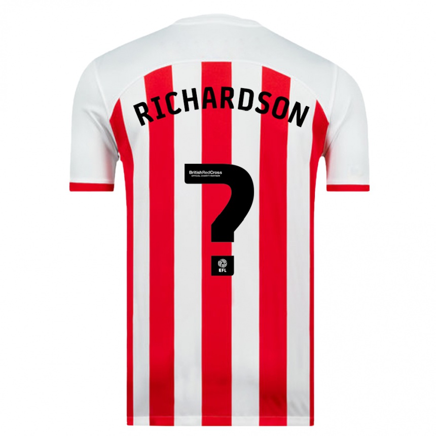 Niño Fútbol Camiseta Adam Richardson #0 Blanco 1ª Equipación 2023/24