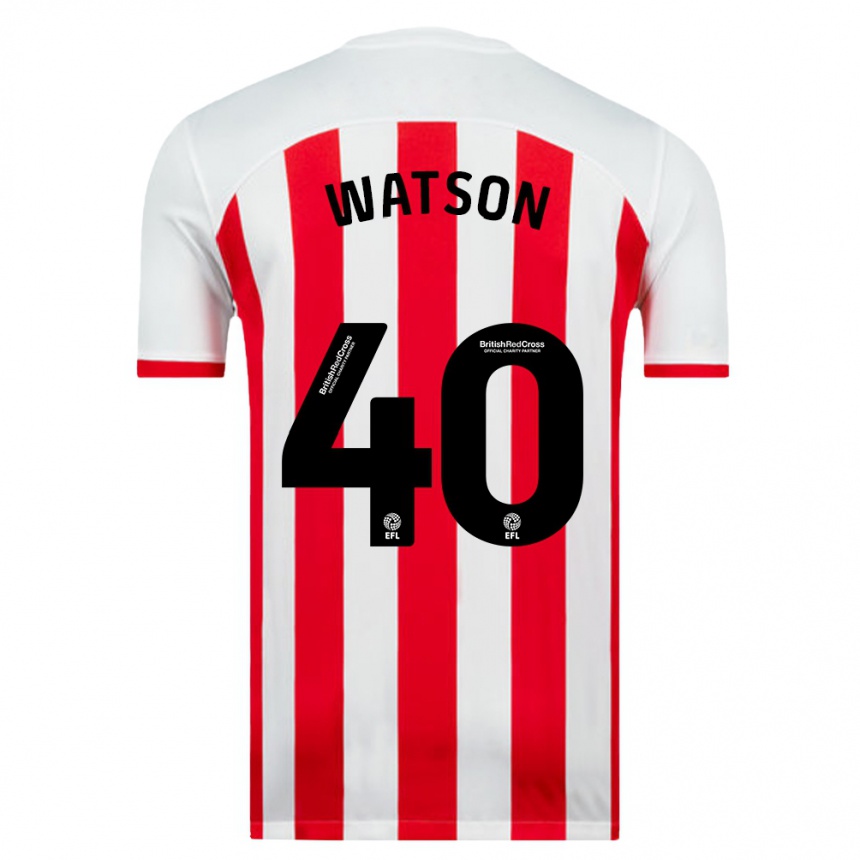 Niño Fútbol Camiseta Tom Watson #40 Blanco 1ª Equipación 2023/24