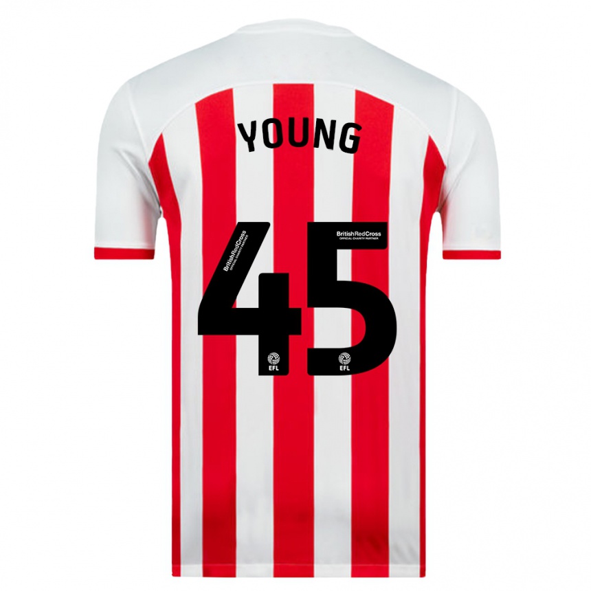 Niño Fútbol Camiseta Matthew Young #45 Blanco 1ª Equipación 2023/24