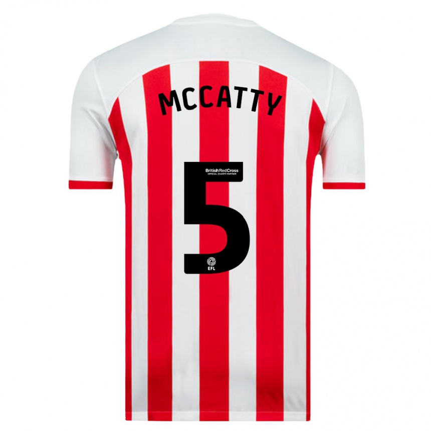 Niño Fútbol Camiseta Grace Mccatty #5 Blanco 1ª Equipación 2023/24