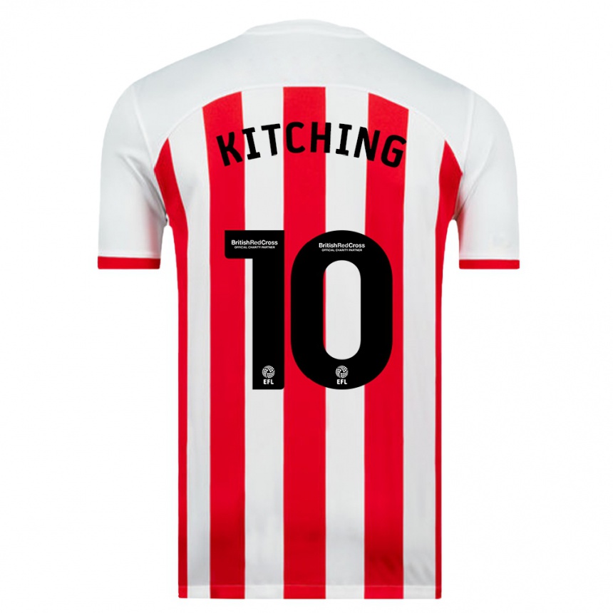 Niño Fútbol Camiseta Katie Kitching #10 Blanco 1ª Equipación 2023/24