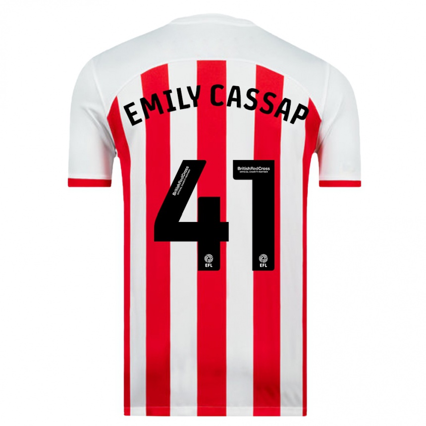 Niño Fútbol Camiseta Emily Cassap #41 Blanco 1ª Equipación 2023/24