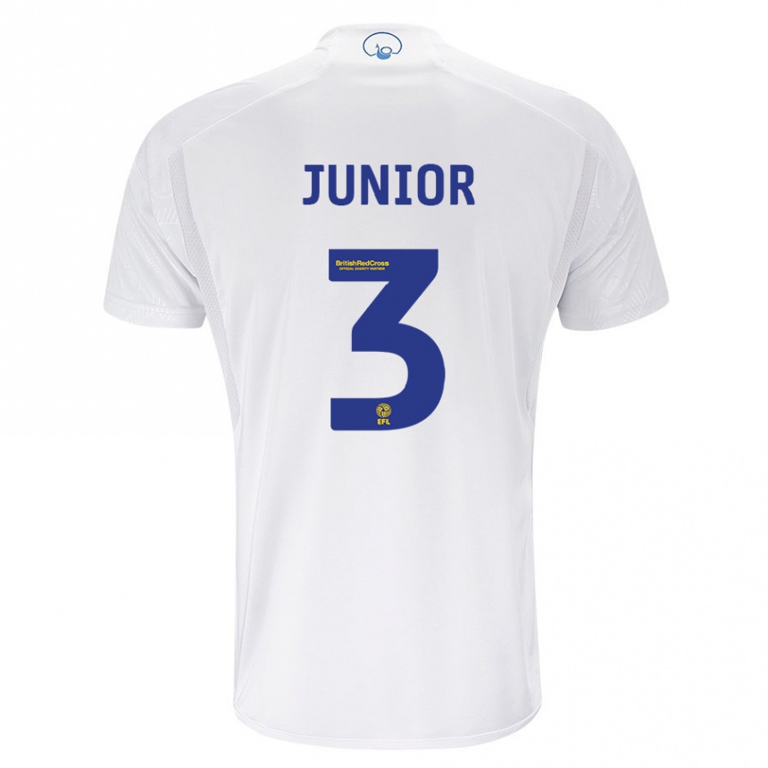 Niño Fútbol Camiseta Junior Firpo #3 Blanco 1ª Equipación 2023/24