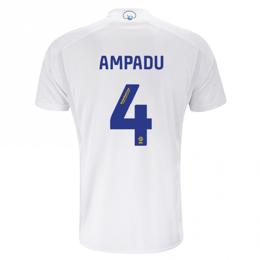 Niño Fútbol Camiseta Ethan Ampadu #4 Blanco 1ª Equipación 2023/24