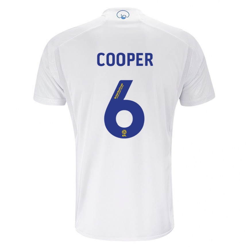 Niño Fútbol Camiseta Liam Cooper #6 Blanco 1ª Equipación 2023/24