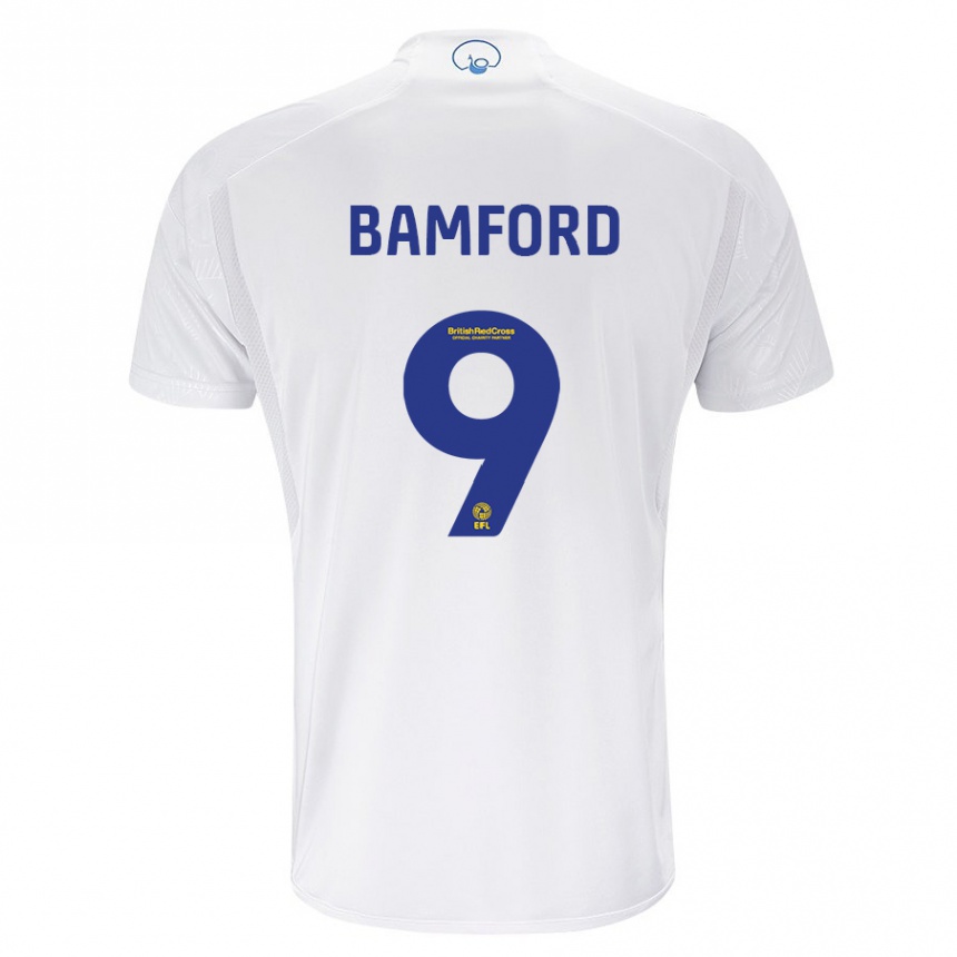 Niño Fútbol Camiseta Patrick Bamford #9 Blanco 1ª Equipación 2023/24