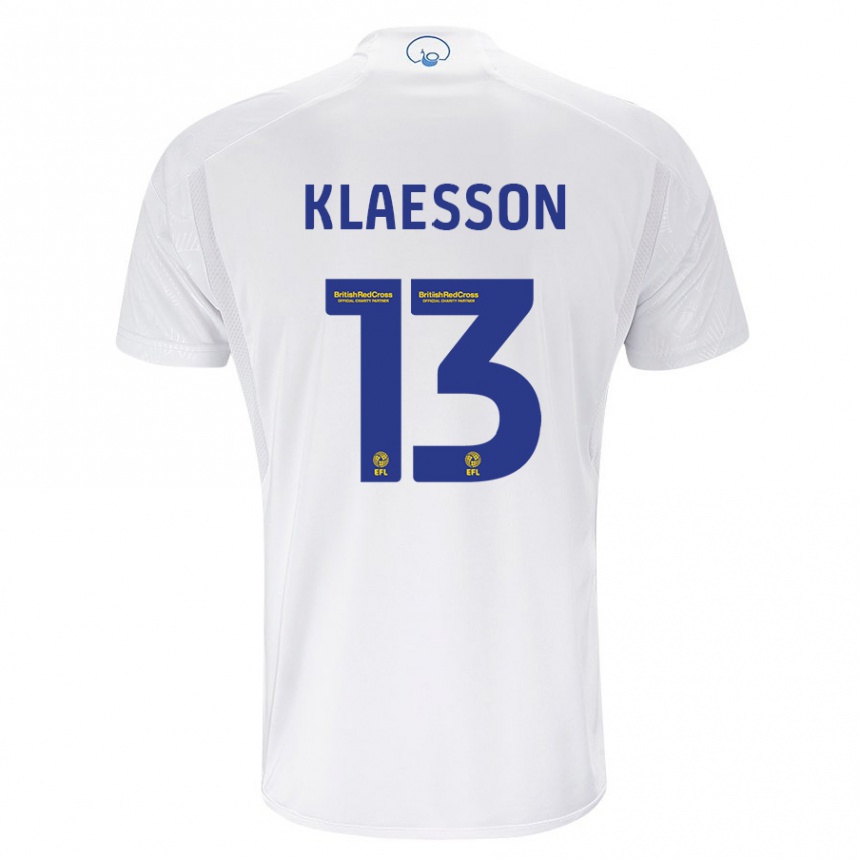 Niño Fútbol Camiseta Kristoffer Klaesson #13 Blanco 1ª Equipación 2023/24