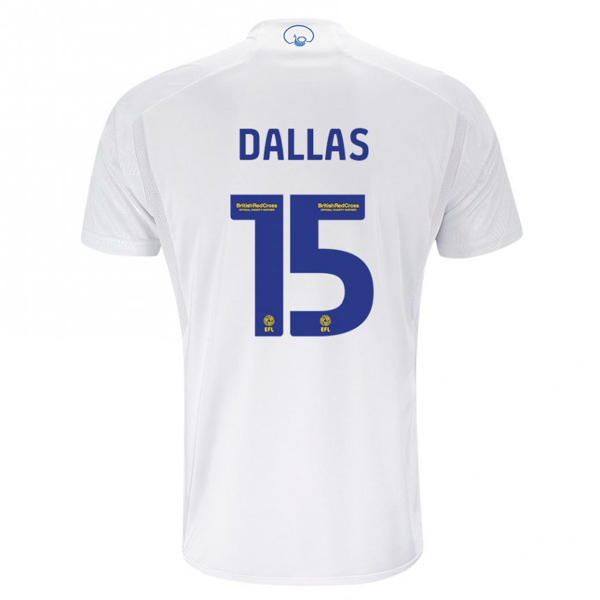 Niño Fútbol Camiseta Stuart Dallas #15 Blanco 1ª Equipación 2023/24