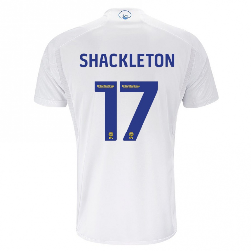 Niño Fútbol Camiseta Jamie Shackleton #17 Blanco 1ª Equipación 2023/24