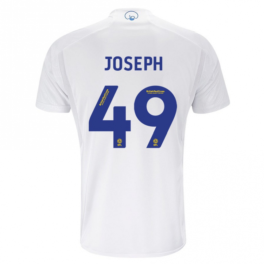 Niño Fútbol Camiseta Mateo Joseph #49 Blanco 1ª Equipación 2023/24