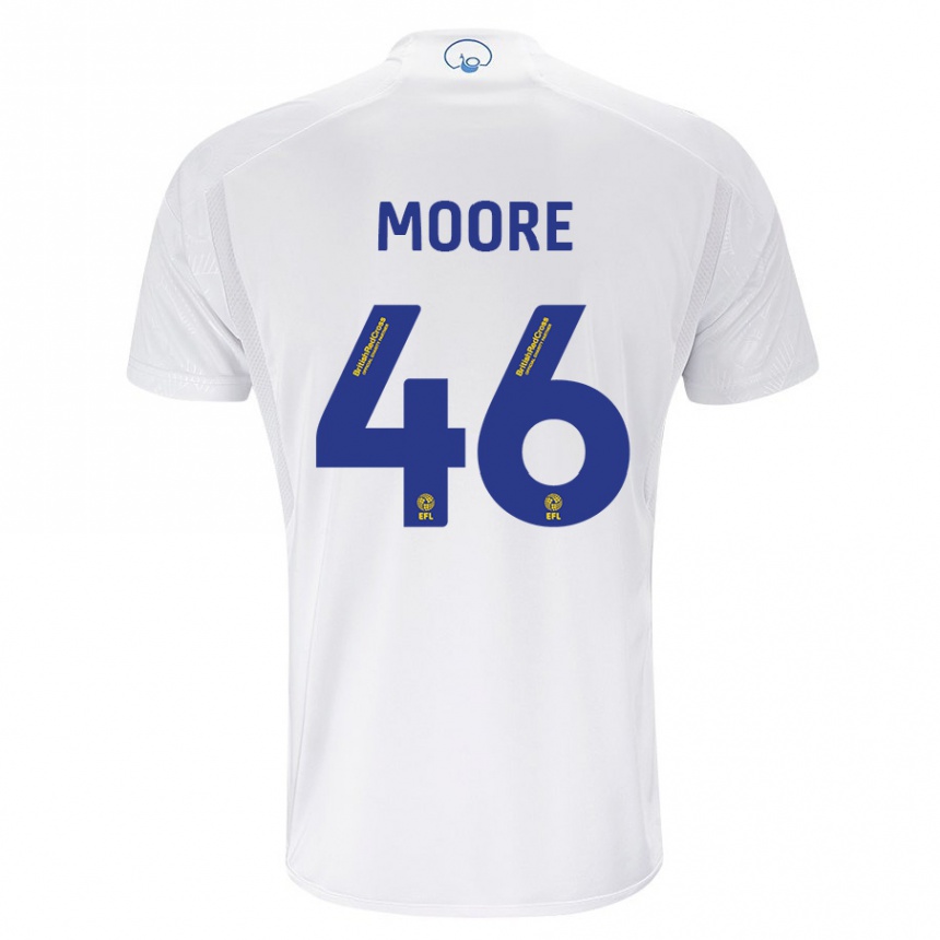 Niño Fútbol Camiseta Kris Moore #46 Blanco 1ª Equipación 2023/24