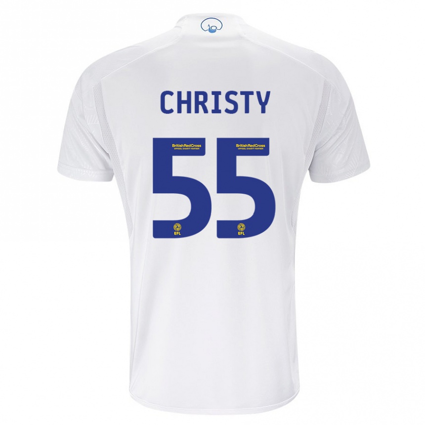 Niño Fútbol Camiseta Harry Christy #55 Blanco 1ª Equipación 2023/24