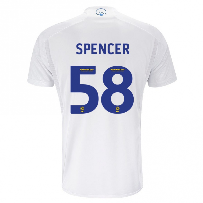 Niño Fútbol Camiseta Morten Spencer #58 Blanco 1ª Equipación 2023/24