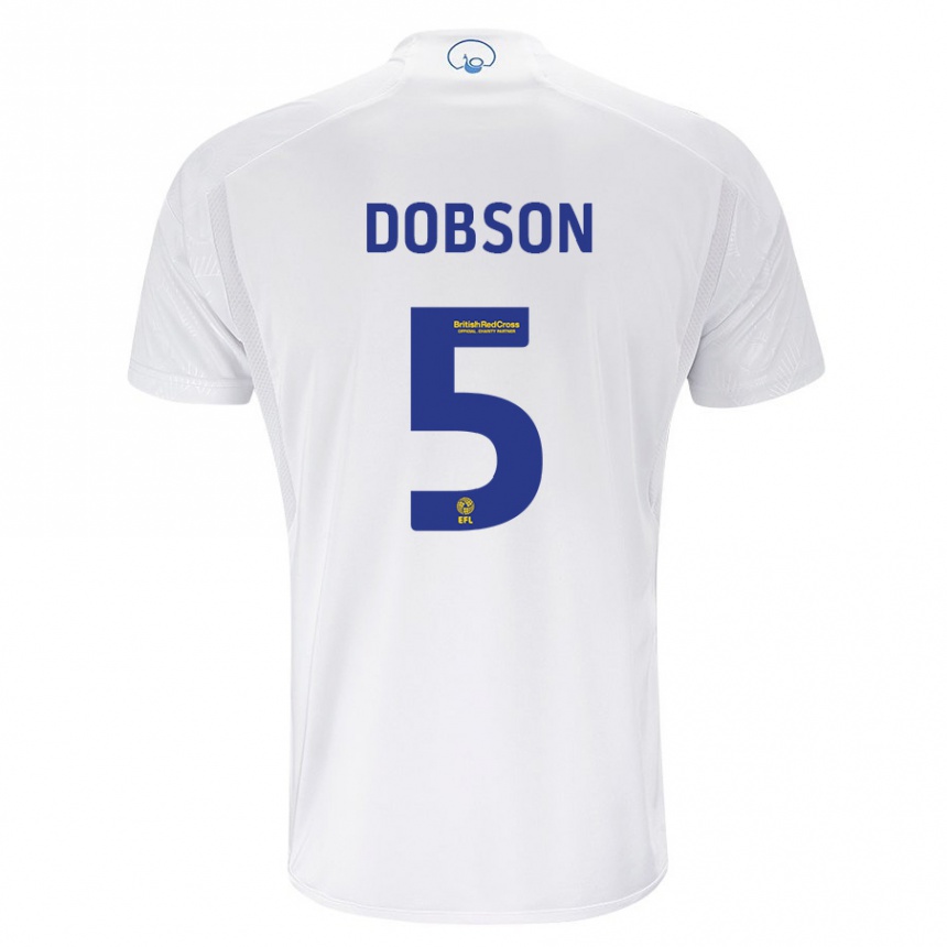 Niño Fútbol Camiseta Ellie Dobson #5 Blanco 1ª Equipación 2023/24