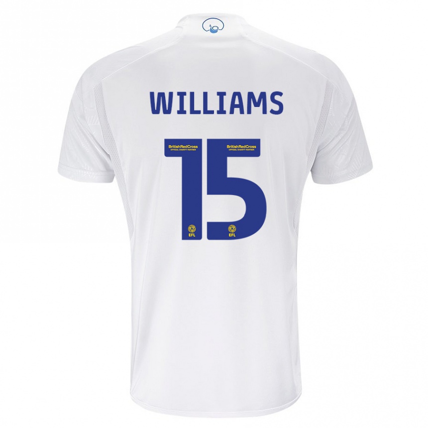 Niño Fútbol Camiseta Paige Williams #15 Blanco 1ª Equipación 2023/24