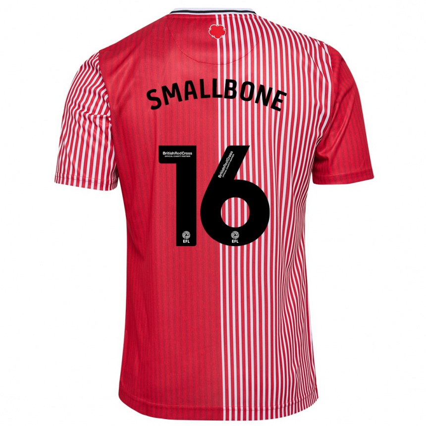 Niño Fútbol Camiseta Will Smallbone #16 Rojo 1ª Equipación 2023/24