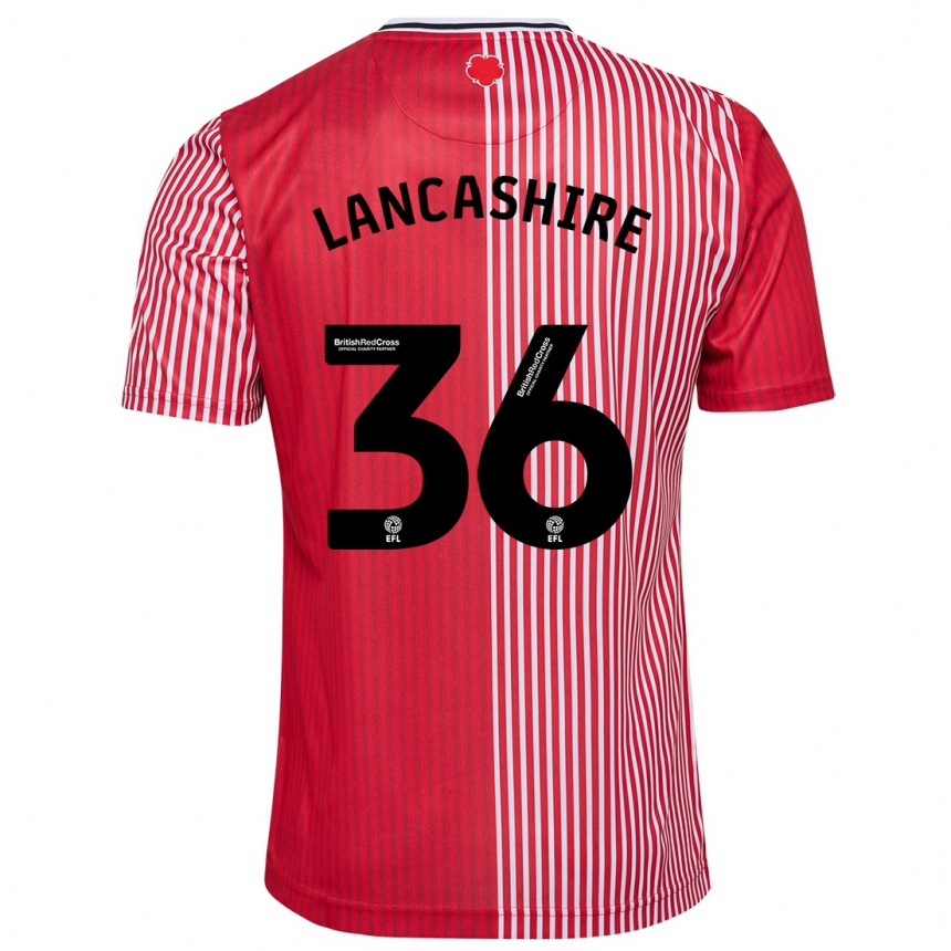 Niño Fútbol Camiseta Olly Lancashire #36 Rojo 1ª Equipación 2023/24