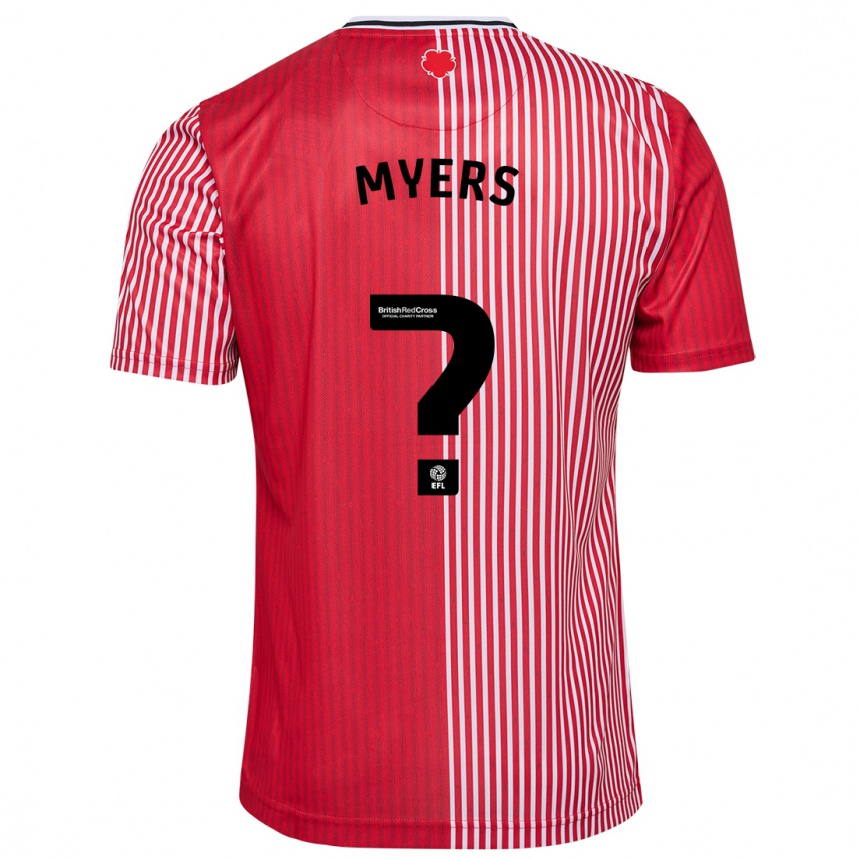 Niño Fútbol Camiseta Tevin Myers #0 Rojo 1ª Equipación 2023/24