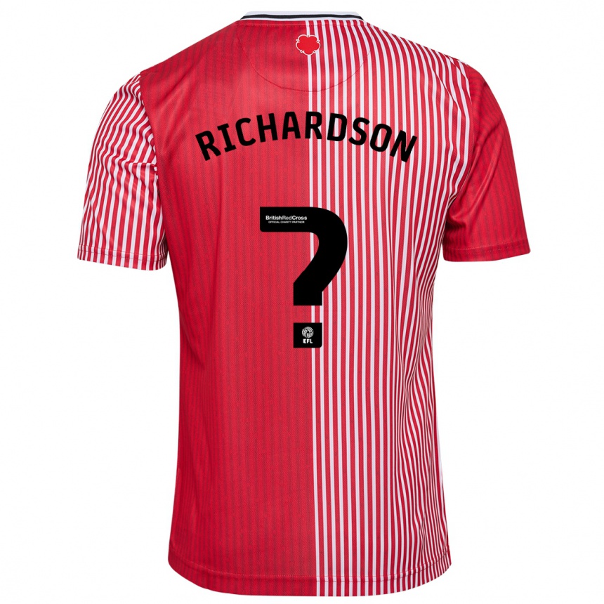 Niño Fútbol Camiseta Cale Richardson #0 Rojo 1ª Equipación 2023/24