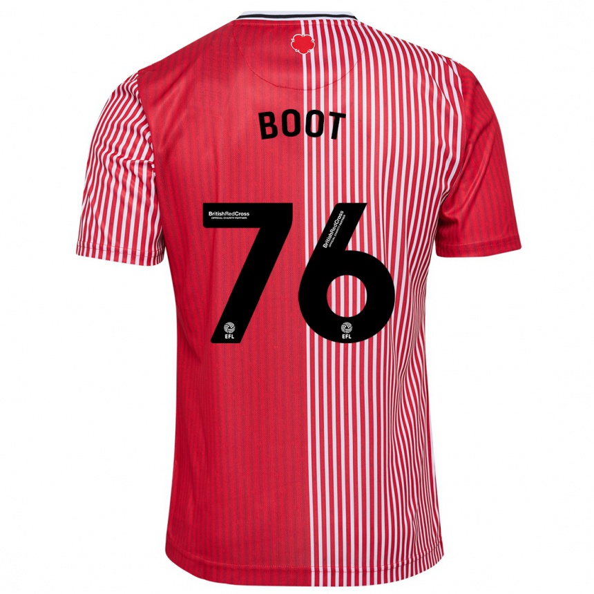 Niño Fútbol Camiseta Nathanael Boot #76 Rojo 1ª Equipación 2023/24