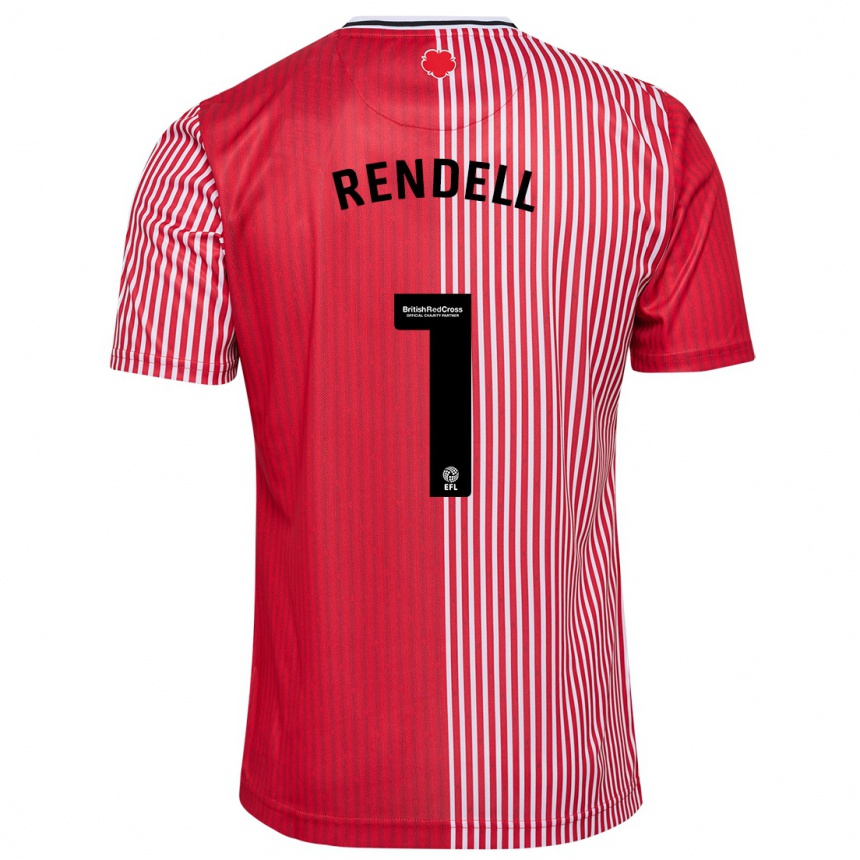 Niño Fútbol Camiseta Kayla Rendell #1 Rojo 1ª Equipación 2023/24