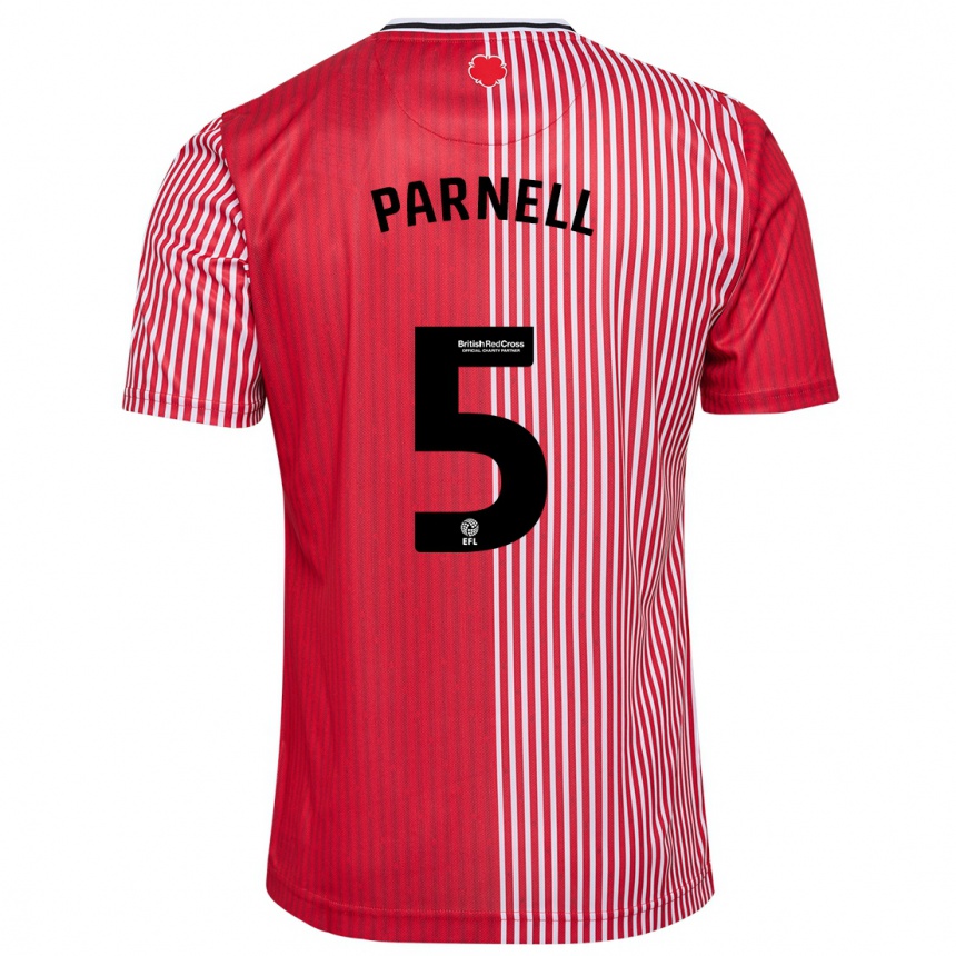 Niño Fútbol Camiseta Rosanna Parnell #5 Rojo 1ª Equipación 2023/24