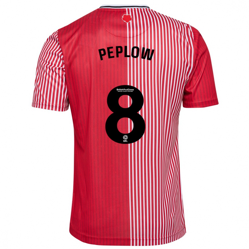 Niño Fútbol Camiseta Chloe Peplow #8 Rojo 1ª Equipación 2023/24