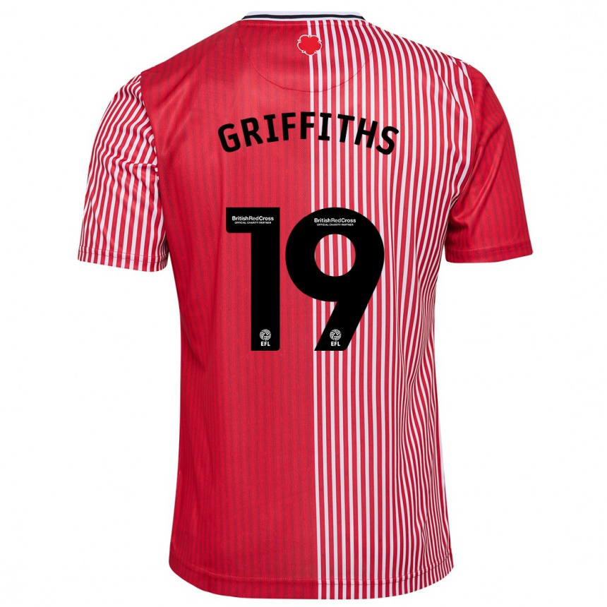 Niño Fútbol Camiseta Alice Griffiths #19 Rojo 1ª Equipación 2023/24