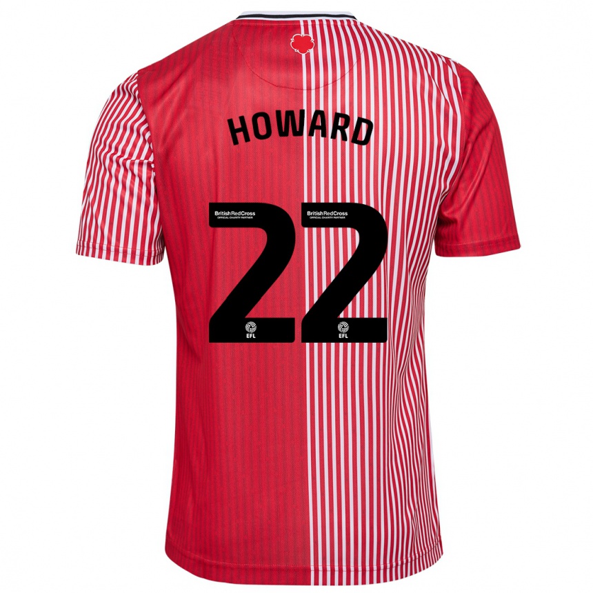 Niño Fútbol Camiseta Bethany-May Howard #22 Rojo 1ª Equipación 2023/24