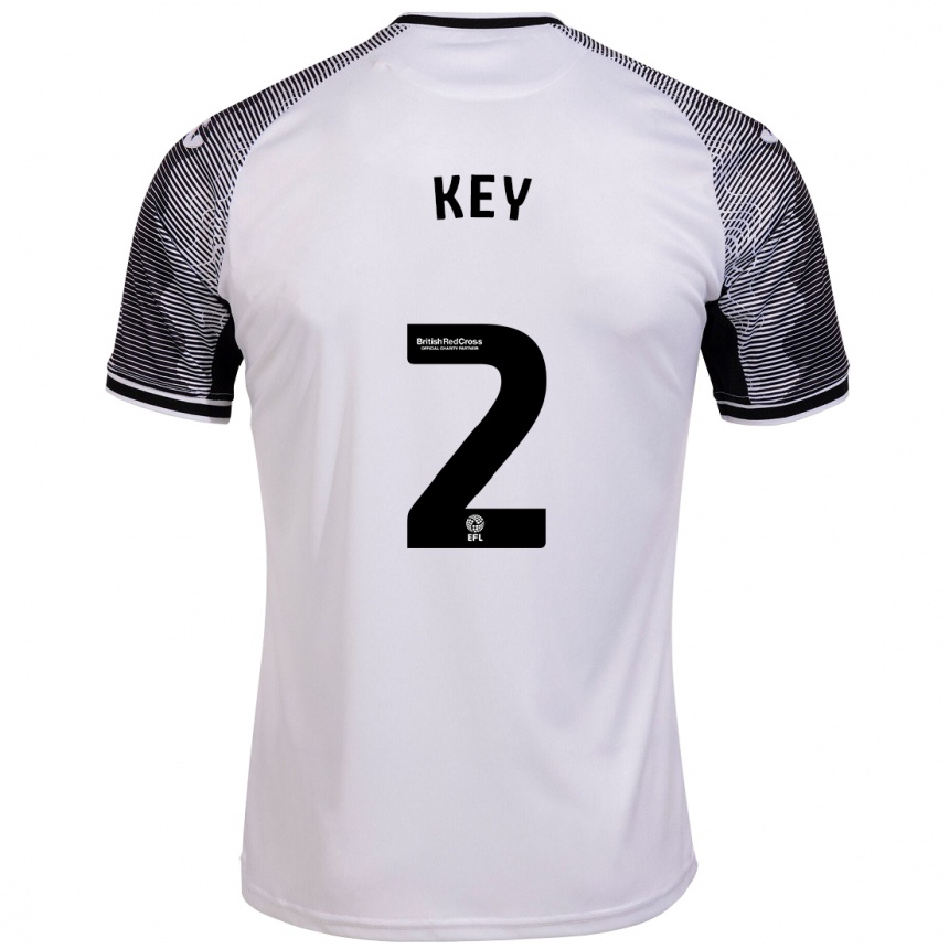 Niño Fútbol Camiseta Josh Key #2 Blanco 1ª Equipación 2023/24