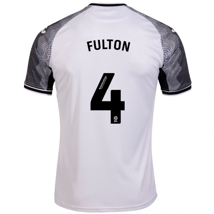 Niño Fútbol Camiseta Jay Fulton #4 Blanco 1ª Equipación 2023/24