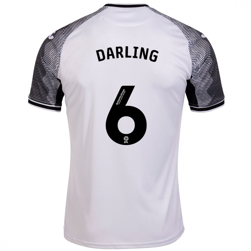 Niño Fútbol Camiseta Harry Darling #6 Blanco 1ª Equipación 2023/24