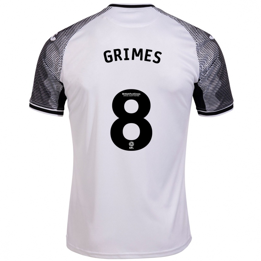 Niño Fútbol Camiseta Matt Grimes #8 Blanco 1ª Equipación 2023/24