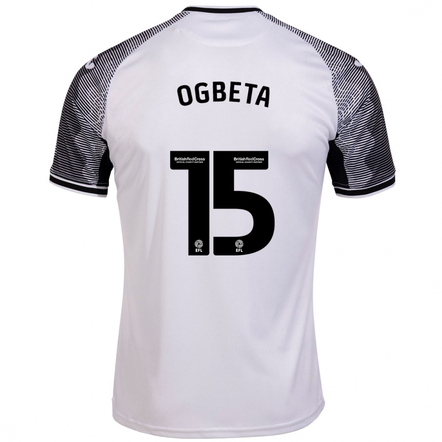 Niño Fútbol Camiseta Nathanael Ogbeta #15 Blanco 1ª Equipación 2023/24