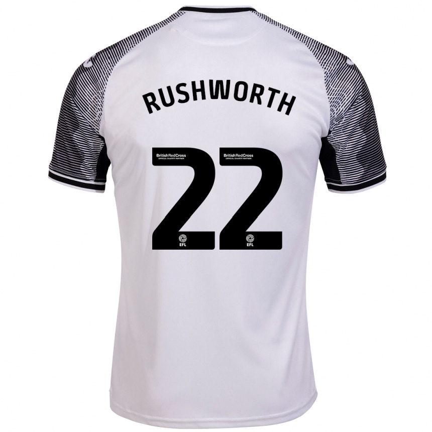 Niño Fútbol Camiseta Carl Rushworth #22 Blanco 1ª Equipación 2023/24