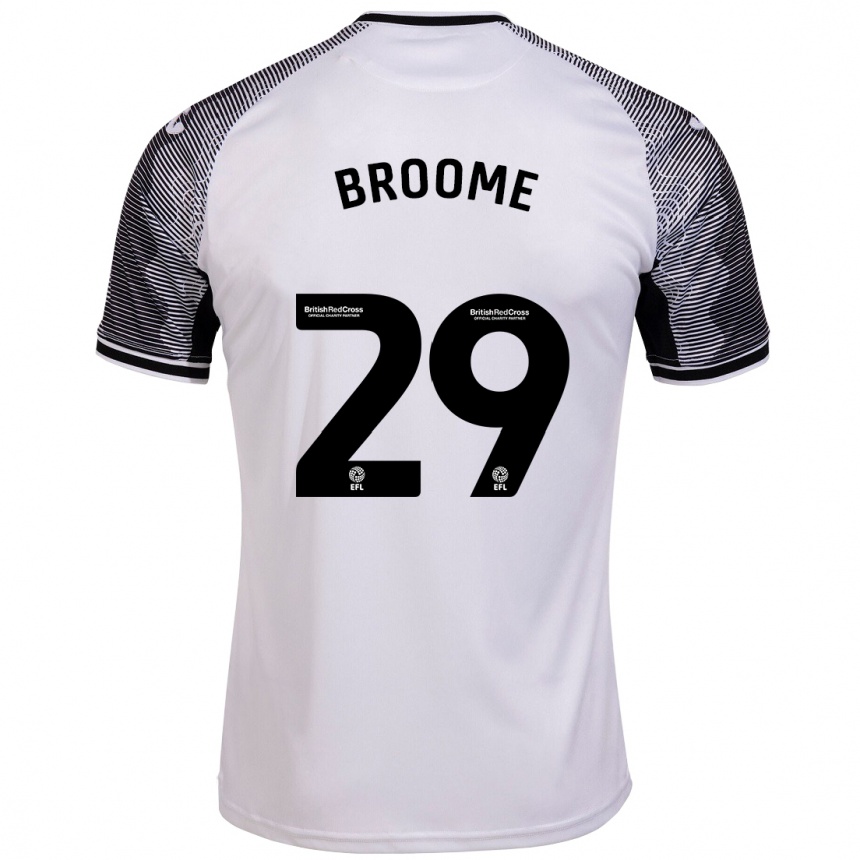 Niño Fútbol Camiseta Nathan Broome #29 Blanco 1ª Equipación 2023/24