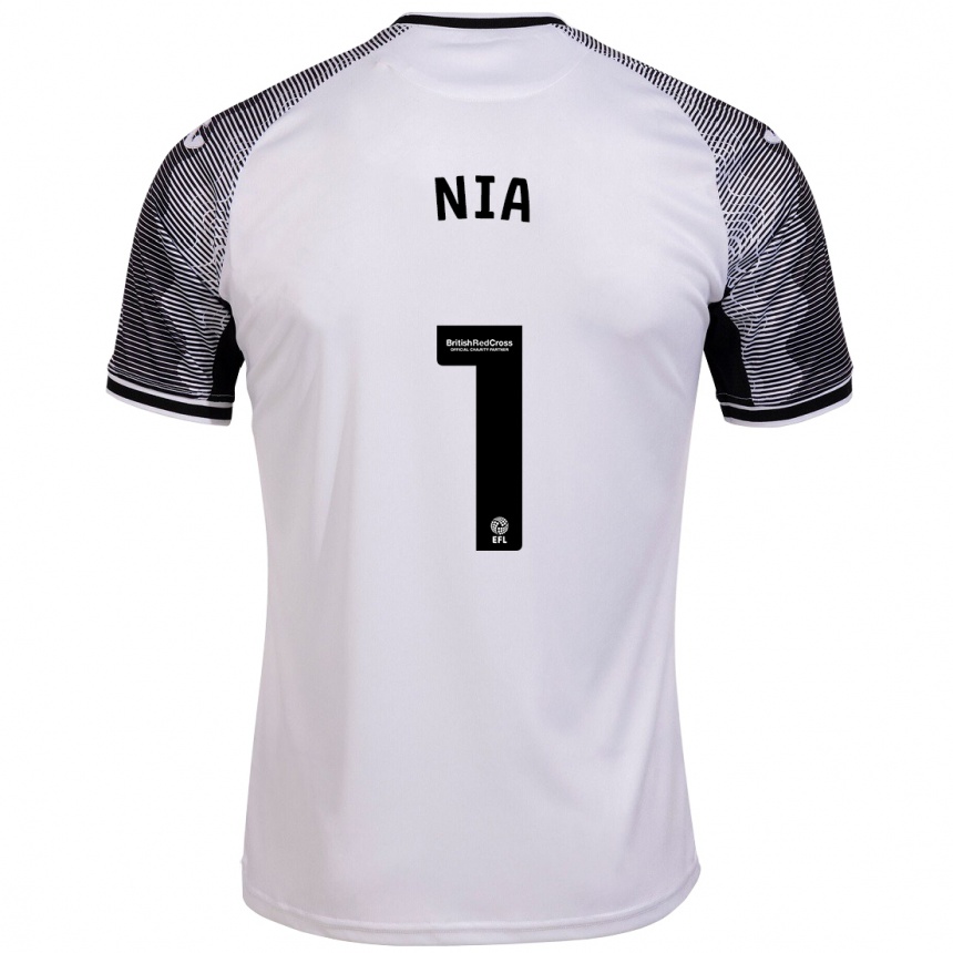 Niño Fútbol Camiseta Ffion Rees Nia #1 Blanco 1ª Equipación 2023/24