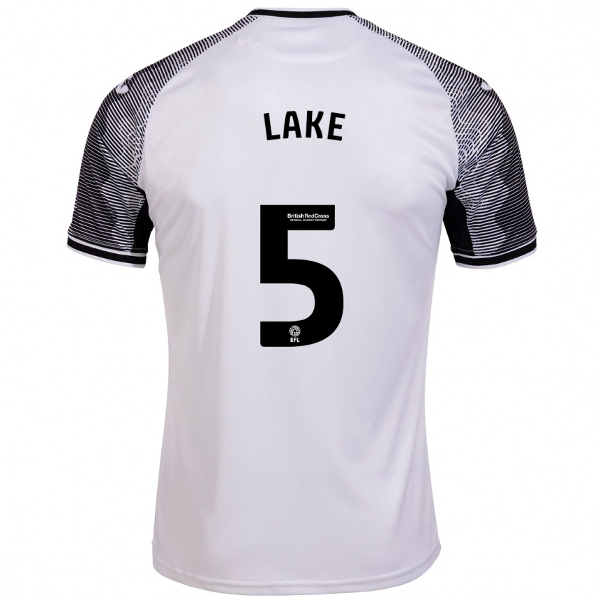 Niño Fútbol Camiseta Ellie Lake #5 Blanco 1ª Equipación 2023/24