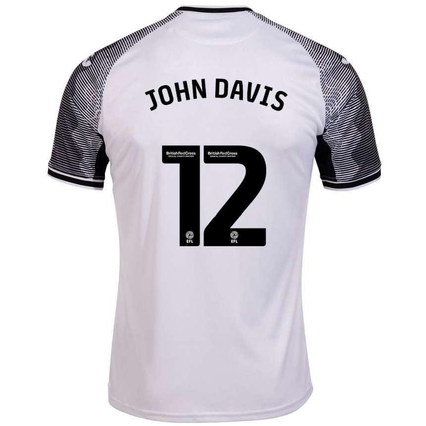 Niño Fútbol Camiseta Stacey John-Davis #12 Blanco 1ª Equipación 2023/24