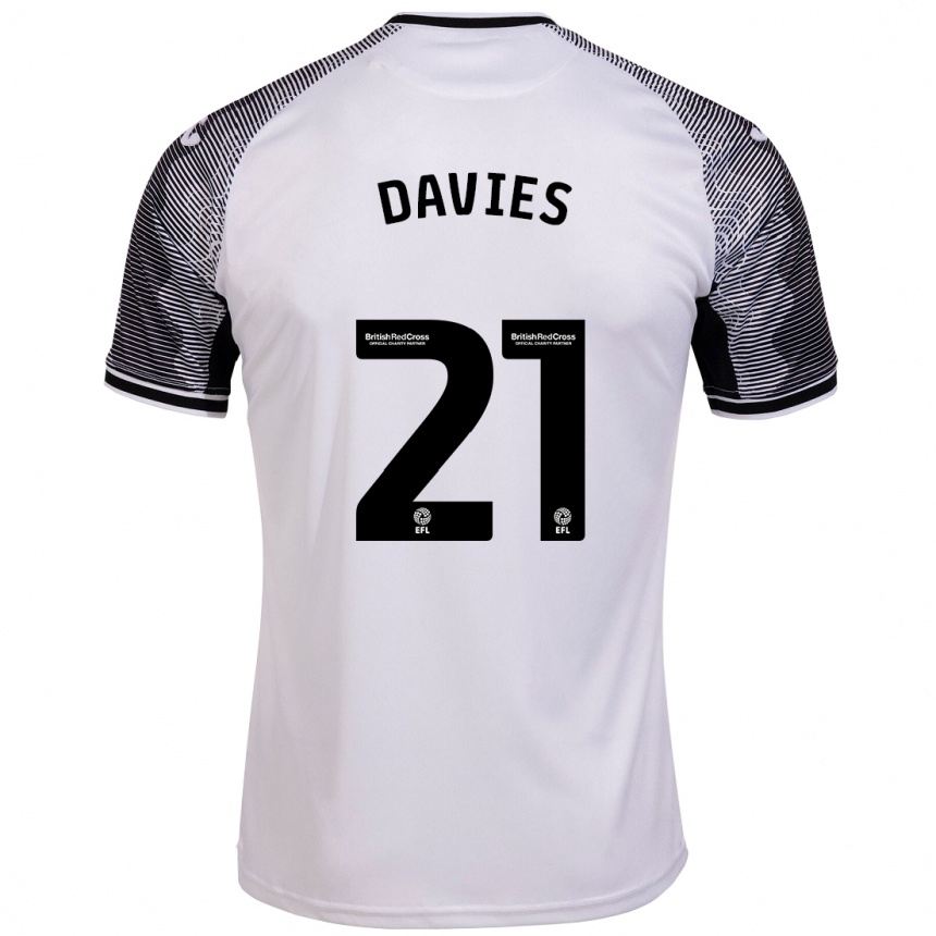 Niño Fútbol Camiseta Laura Davies #21 Blanco 1ª Equipación 2023/24