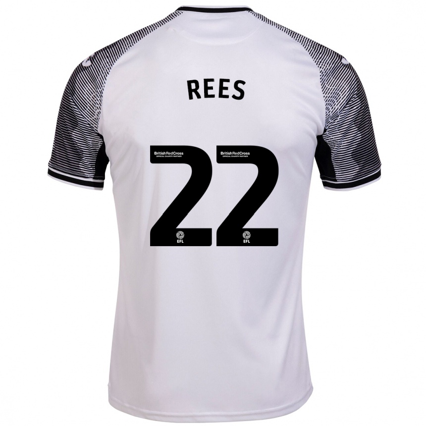 Niño Fútbol Camiseta Nia Rees #22 Blanco 1ª Equipación 2023/24