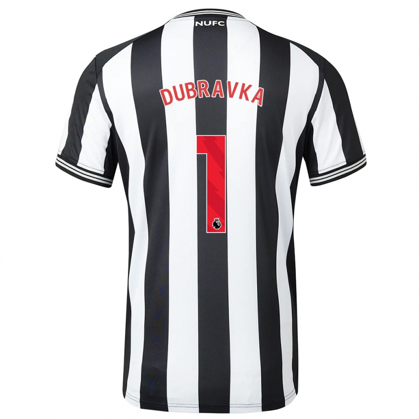 Niño Fútbol Camiseta Martin Dúbravka #1 Blanco Negro 1ª Equipación 2023/24