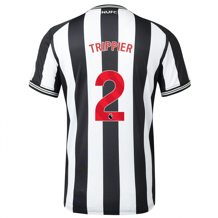 Niño Fútbol Camiseta Kieran Trippier #2 Blanco Negro 1ª Equipación 2023/24