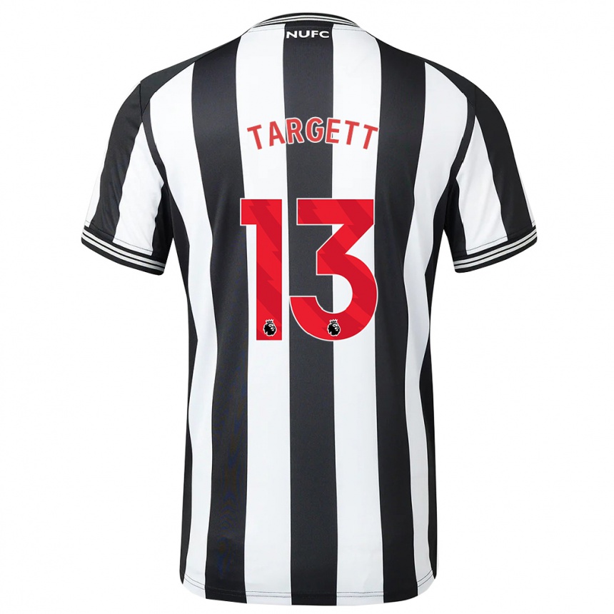 Niño Fútbol Camiseta Matt Targett #13 Blanco Negro 1ª Equipación 2023/24