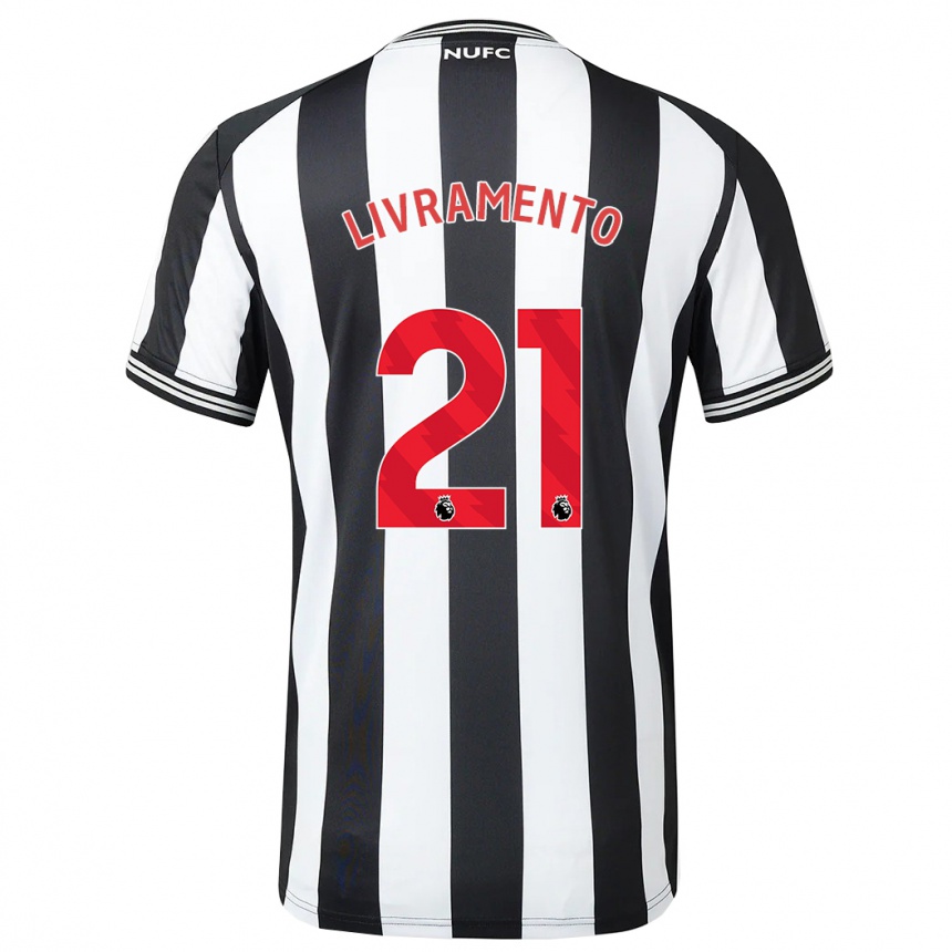 Niño Fútbol Camiseta Tino Livramento #21 Blanco Negro 1ª Equipación 2023/24